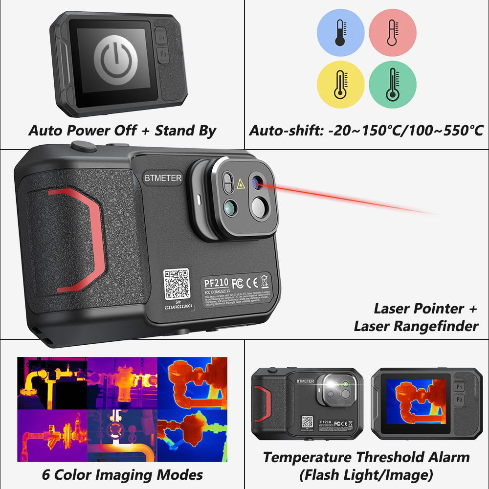 Industrial Laser Measurement - كاميرا حرارية محمولة باليد 256x192 -20