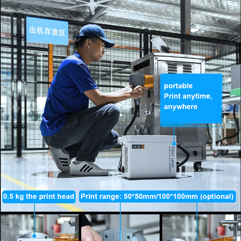 طابعة ليزر محمولة أوتوماتيكية  - مراجعة Industrial Laser Printing Machine وسعره