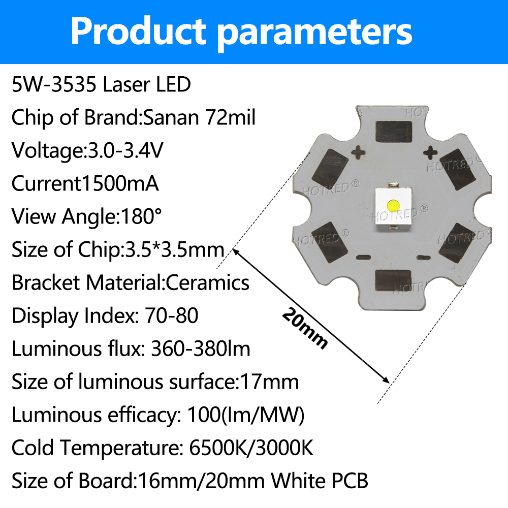 LED 5 واط 3535 شقة الليزر الأب - مراجعة Industrial Laser Diode وسعره