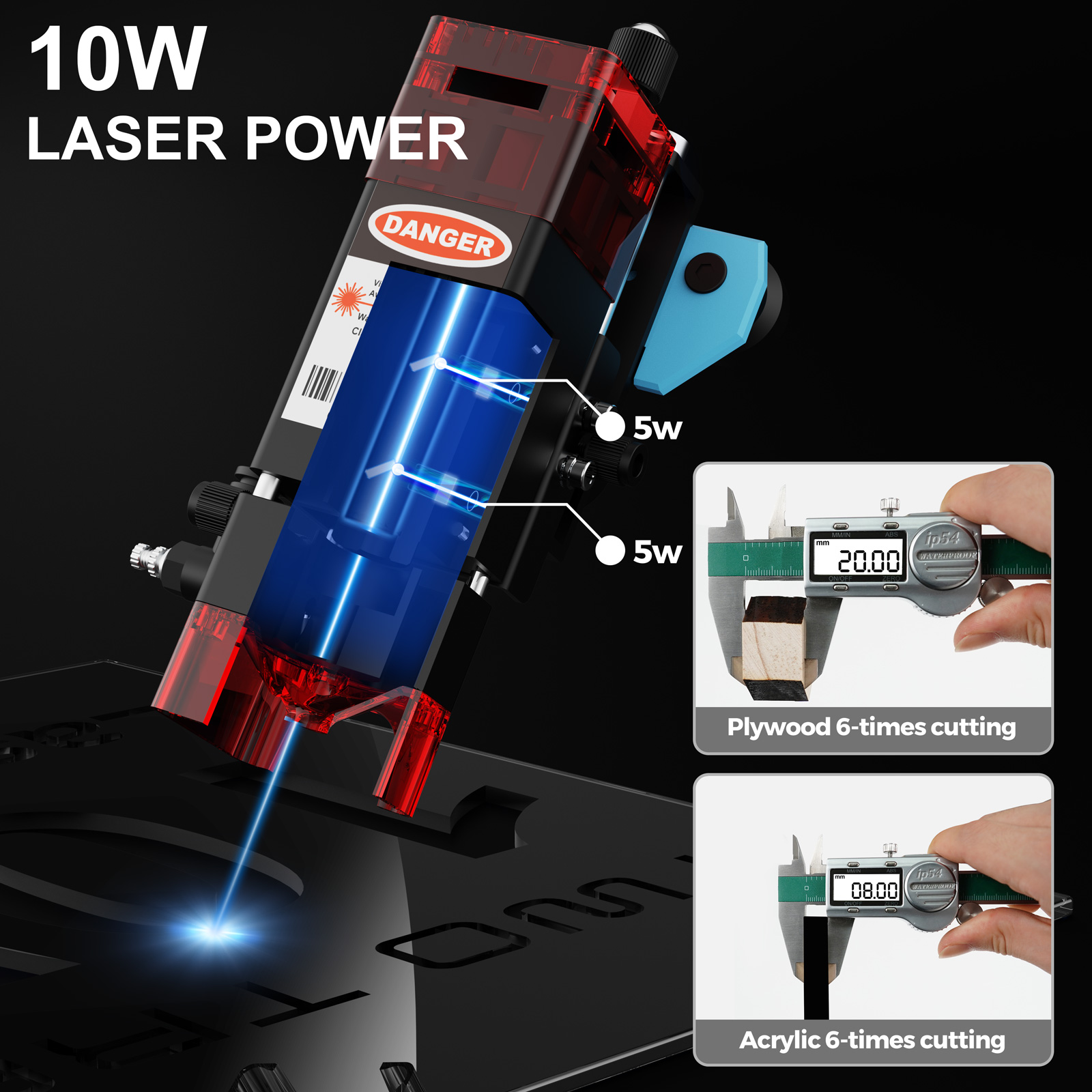 TwoTrees TTS-10 Pro 80 واط الل - مراجعة Industrial Laser Printing Machine وسعره