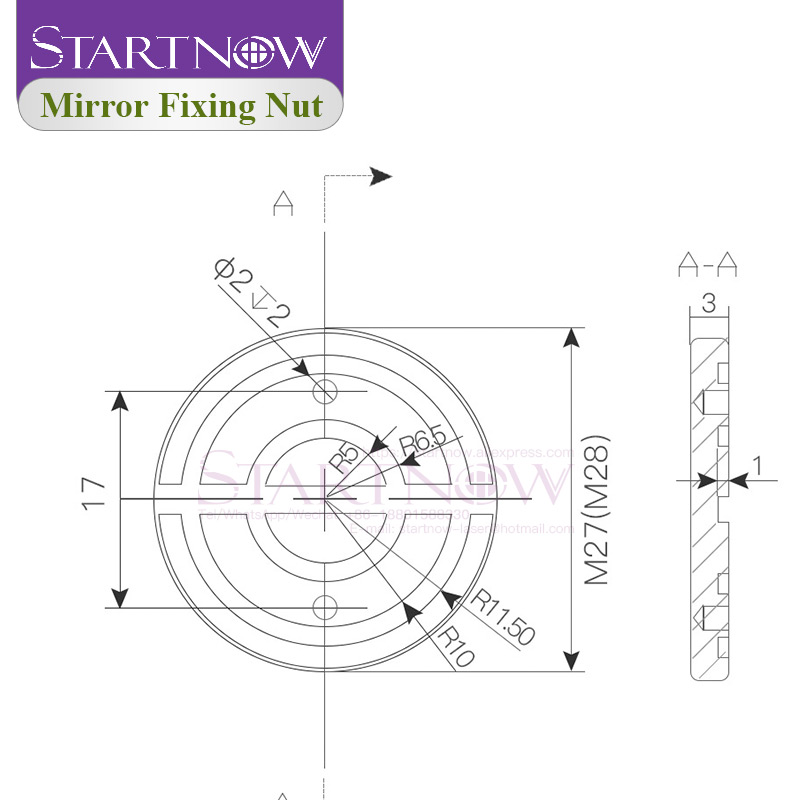 صامولة تثبيت مرآة رأس الليزر C - مراجعة Co2 Laser Mirror وسعره