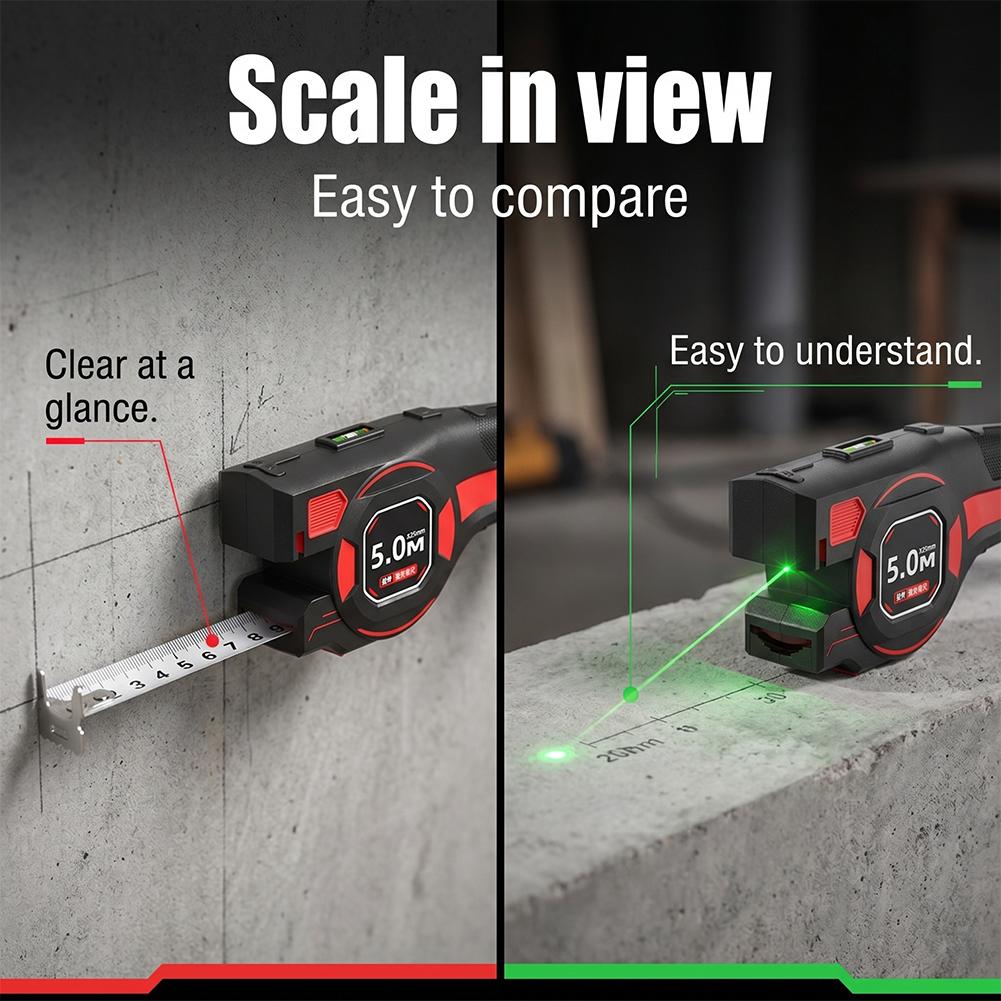 جهاز قياس المسافة بالليزر 2 في - مراجعة Industrial Laser Tape Measure وسعره