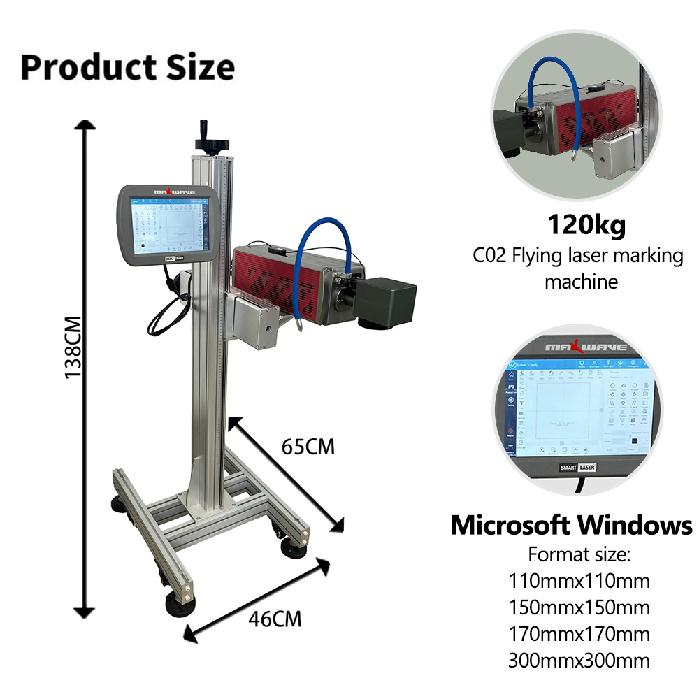 آلة الوسم بالليزر CO2 الطائرة  - مراجعة Industrial Laser Printing Machine وسعره