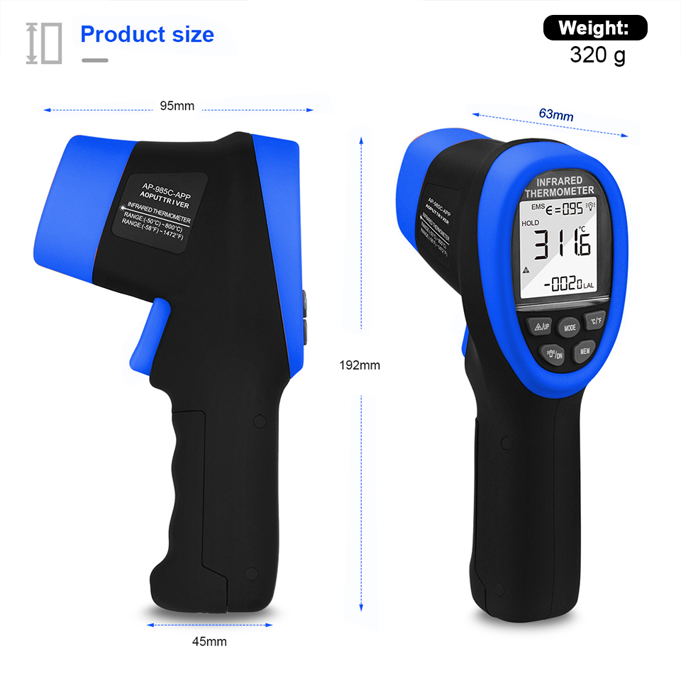 مقياس حرارة بالأشعة تحت الحمرا - مراجعة Industrial Laser Measuring Device وسعره